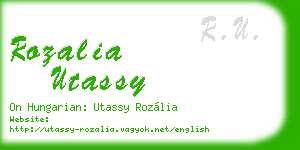 rozalia utassy business card