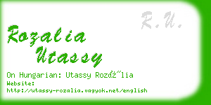 rozalia utassy business card